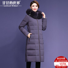 【90%白鸭绒 狐狸毛领】长款羽绒服女甘甘的世界冬季新款防风保暖图片