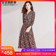 秋装女2018新款早秋连衣裙长裙甘甘的世界女士裙子中长款气质秋季图片