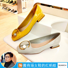 接吻猫2019新款女鞋单鞋春季正品专柜代购国内低跟皮鞋KA09103-12