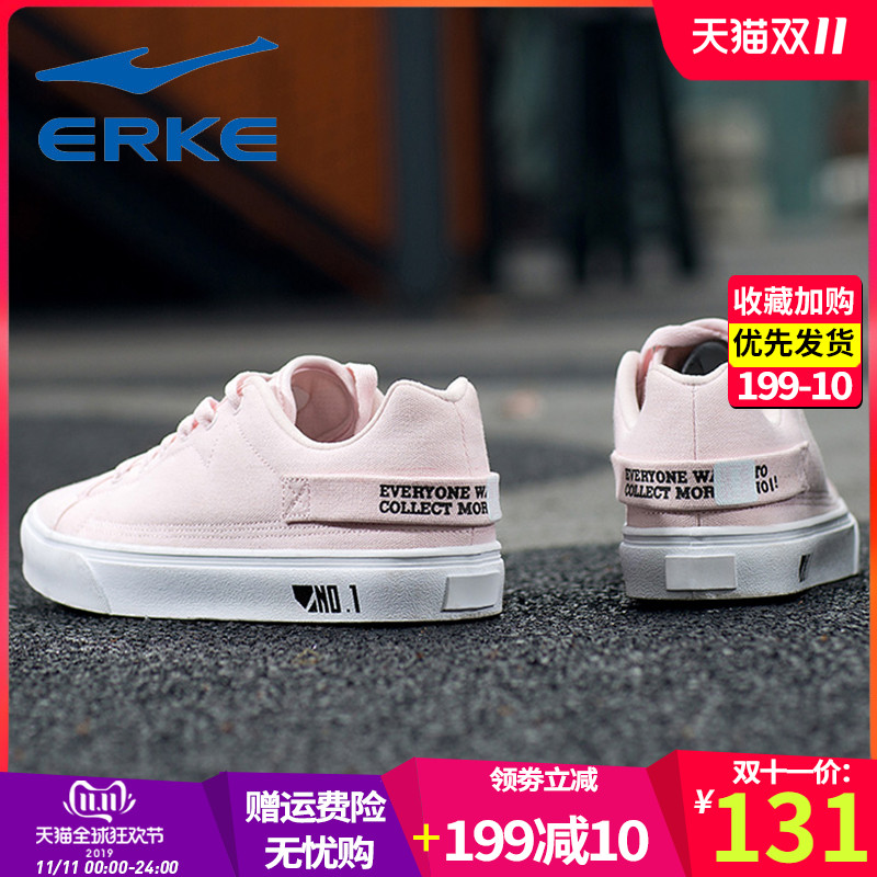 ERKE Women's Shoes Canvas Shoes 2019 New Winter Breathable Casual Shoes Student Skate shoe Sneakers Female