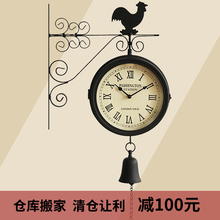 双面钟北欧客厅简约创意装 玐玖琦珥设计师推荐 饰挂钟复古两面钟