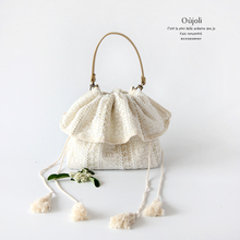 Oujoli吾尤粒B0158清新森系蕾丝包甜美小包女生斜挎包手提包新款