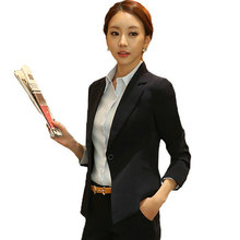 西装套装女长袖修身加小码职业装商务大码工作服酒店前台套裙正装
