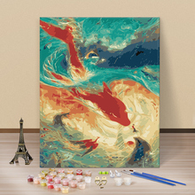 diy数字油画 手绘手工填色数码油彩画客厅动漫人物风景花卉装饰画