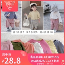 T恤衫 儿童日系宽松长袖 上衣童装 女童2019春款 基础简约款 新款 幼悠