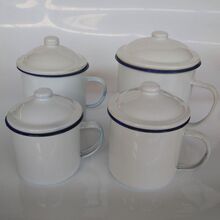 包邮 怀旧搪瓷杯子纯白色搪瓷缸子茶缸带盖喝水老式铁杯定制LOGO
