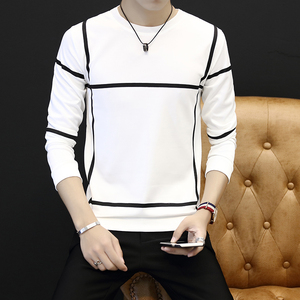 加绒长袖t恤男半高领秋衣