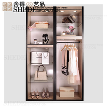 样板房衣帽间衣柜女士手提包鞋衣服收纳盒软装饰品陈列道具摆件二