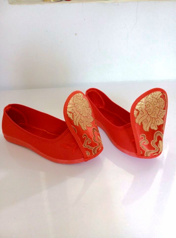 古装绣花鞋新娘_特价|包邮_黑色古装鞋,清装古