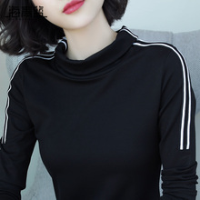 海青蓝2018秋季新款女装时尚高领长袖修显瘦身百搭毛针织衫06808图片
