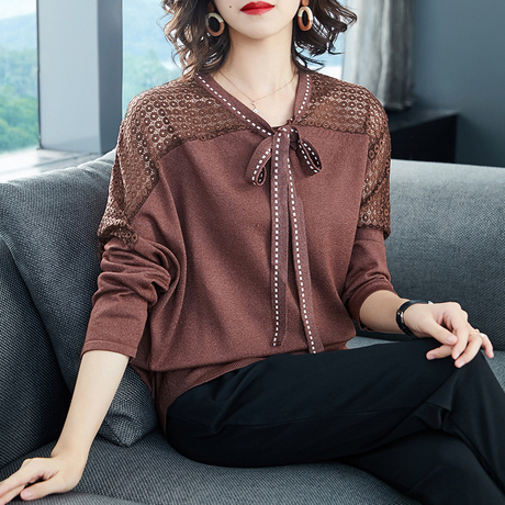 胖妹妹秋季女装2018新款遮肚胖mm打底衫上衣加大码宽松针织T恤女商品大图
