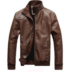 Manleatherjacketmenjacketswintercoat男人皮衣夹克