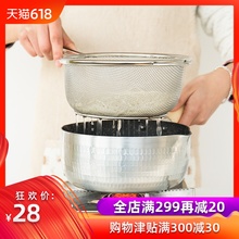 嘉士厨18CM不锈钢网篮雪平锅组合奶锅汤锅煮面油炸燃气电磁炉可用