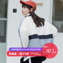 尔给冬季外套女长袖2018新款学生工装棉服oversize韩版宽松bf图片