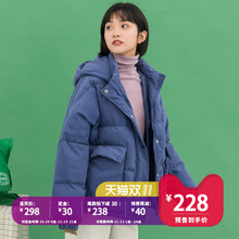 尔给连帽棉服女2018新款蓬蓬学生韩版宽松bf拉链夹棉小棉袄冬季图片