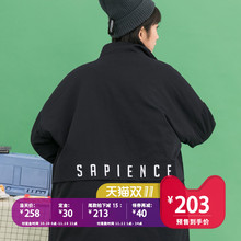 尔给拉链黑色棉衣2018新款女冬季加厚中长款工装夹棉厚外套半开领图片
