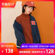 尔给2018新款加绒韩版工装bf外套潮原宿风女装加厚宽松ulzzang图片