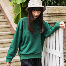 尔给oversize卫衣女学生春秋韩版bf宽松原宿印花薄款春季上衣图片
