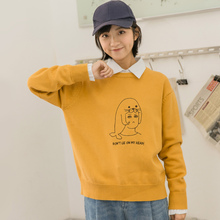 尔给小清新毛衣女套头宽松甜美韩版学生2018新款秋季长袖女上衣图片