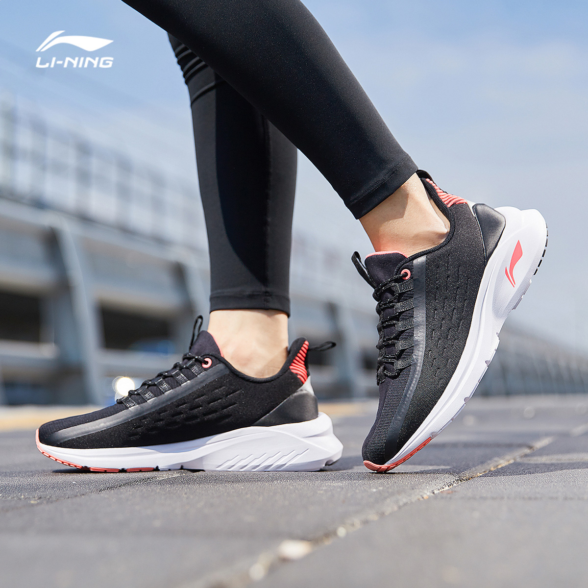 Li Ning Running Shoe Women's Shoe 2019 New Skylark Running Shoe Winter Women's Low Top Sports Shoe ARHP206