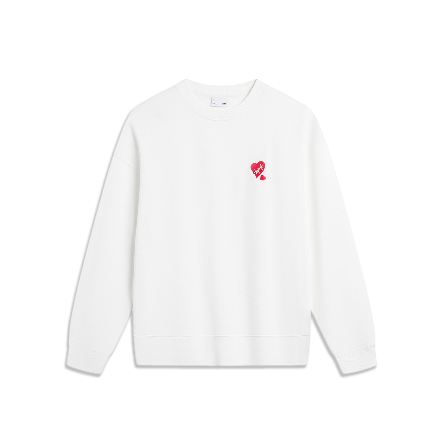 李宁孙颖莎同款卫衣女春秋新款爱心卫衣长袖圆领上衣宽松运动服女