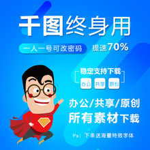 千图网原创办公vip终身会员PPT模板素材下载千库网90设计vip会员