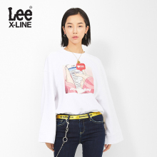 Lee女款 2018年秋季X-LINE印花白色长袖卫衣L345883QAK14图片