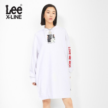Lee女款 2018年秋季X-LINE白色绣花长袖卫衣L345713QAK14图片