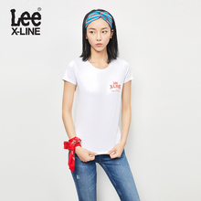 Lee女装2018春夏新品X-line白色短袖T恤L320033QTK14图片