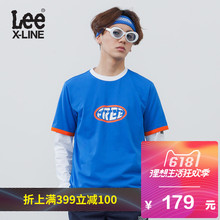 2018春夏新品 LINE蓝色短袖 Lee男装 T恤L319191RF8MD