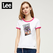 Lee2018春夏新品女款白色短袖T恤L303282LQK14图片