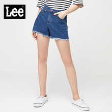 Lee2018春夏新品女款蓝色短裤L193663HH8GH图片