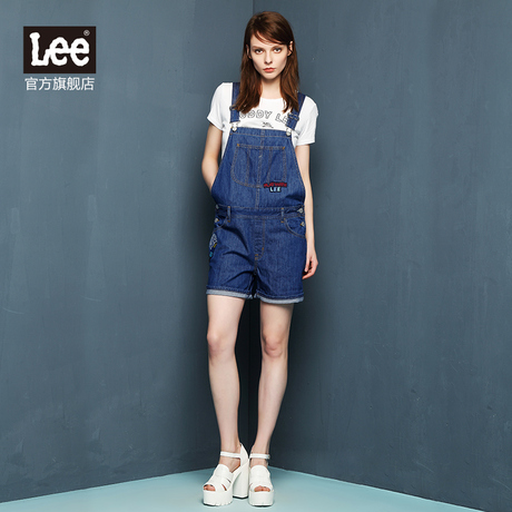 Lee女装 时尚百搭牛仔背带裤短裤女 L155191BT5EG商品大图