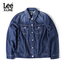 Lee女款 2018年秋季XLINE深蓝色洗水长袖牛仔夹克L345433HH8SW图片