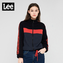 Lee2018年秋季Mainline黑色女款织带长袖针织开衫L317311REK11图片