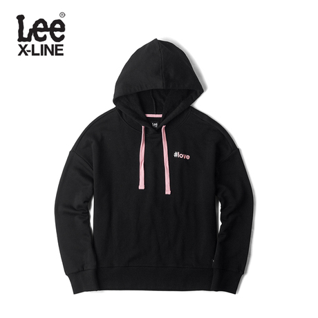 Lee女款 2018年秋季X-LINE黑色绣花长袖卫衣L345753QAK11商品大图