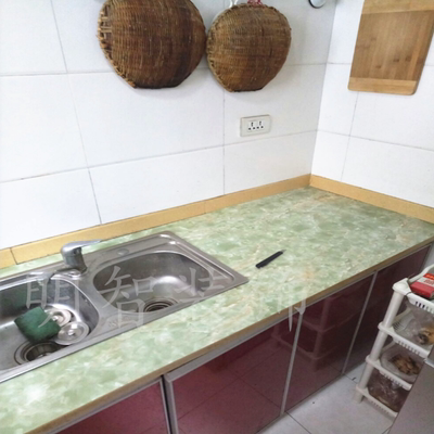大理石贴纸台面厨房防油自粘家具翻新衣橱柜灶台浴室瓷砖防水包邮