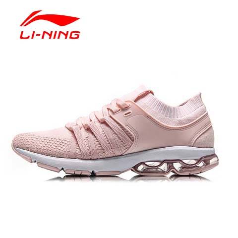 Li Ning Running Shoes Women's Sports Shoes Women's Half Palm Air Cushion Casual Shoes Women's Summer Integrated Weaving Women's Shoes ARHN082