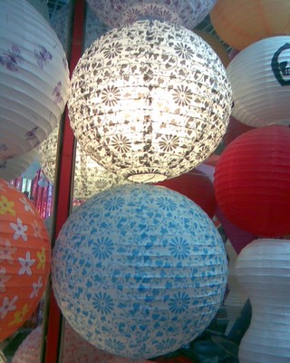 出口韩国. 纸灯笼 纸花灯782361纸灯罩 吊灯罩 宜家吊灯 40CM