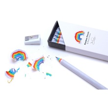 进口Duncan Shotton Rainbow Pencils彩色创意个性HB彩虹铅笔套装