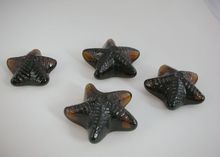 深琥珀 海星 玻璃石 家装 造景装饰 玩具 皇冠 5元8个