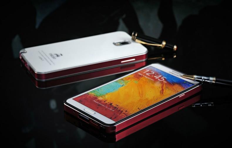 iMatch Aviation Aluminum Alloy Metal Bumper Tempered Glass Back Cover Case for Samsung Galaxy Note 3 N9000