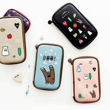 韩国ins风GMZ可爱卡通小幽灵PU笔袋文具包化妆收纳包存折包护照包