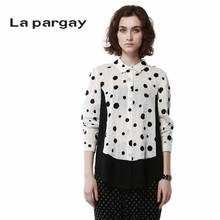 纳帕佳2017春新款 lapargay 肌理感水玉波点A型衬衫 L423190C