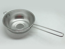 不锈钢单柄密孔多用盆篮水果篮炸厘炸篮冲孔沥水淘米器油格果蔬篮