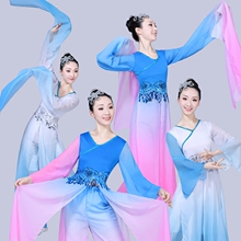 民族舞中国风练功服装 舞蹈服古典舞演出服女成人飘逸2019新款 水袖