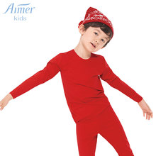 aimer 无痕针织圆领单层男童长袖 kids爱慕儿童新品 上衣AK372421
