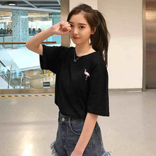 ins超火 韩范原宿风chic复古港味t恤女 上衣短袖 网红同款 2018新款