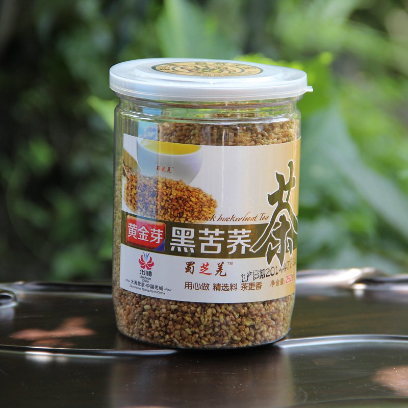 罐装包邮250g黑苦荞茶四川西昌凉山北川羌族荞麦茶全胚芽香茶2017