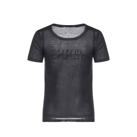 ARMANI JEANS 混合材质logo字母设计女士短袖T恤银泰商品大图